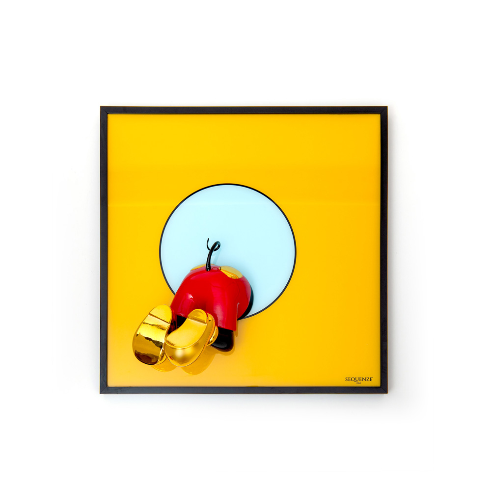 TOPOFTHEPOPS ROSSO-GIALLO 40X40